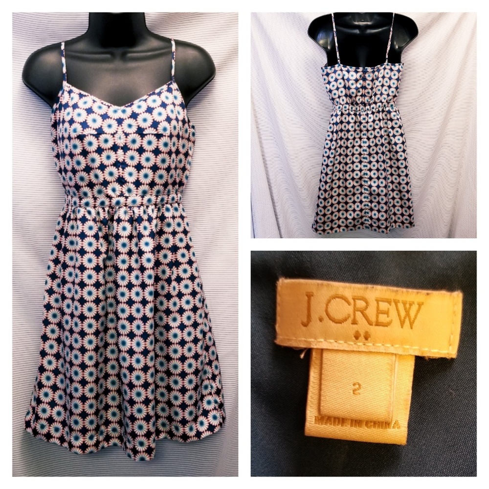J Crew Sleeveless Knee Length Sun Dress size 2